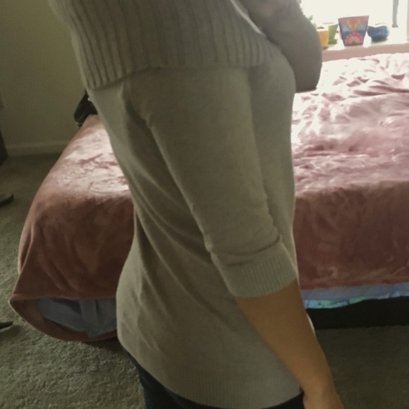 [SOLD] Express Off Shoulder Foldover Knit Sweater, XS - Picture 4 of 6